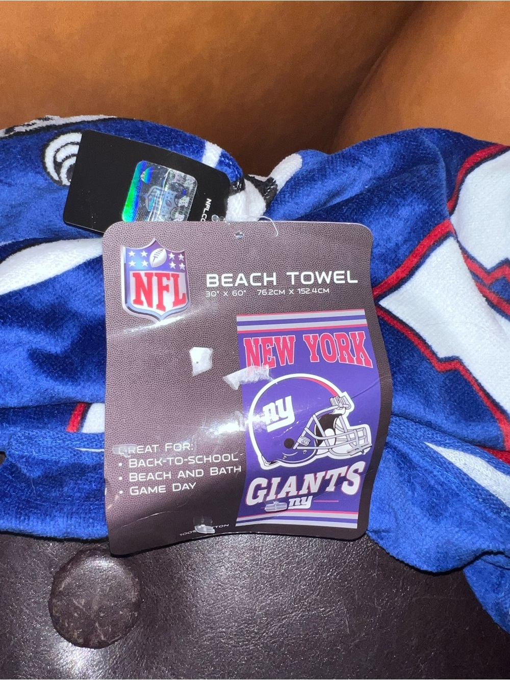 NFL New York Giants Team Logo Towel - Blue, White & Red